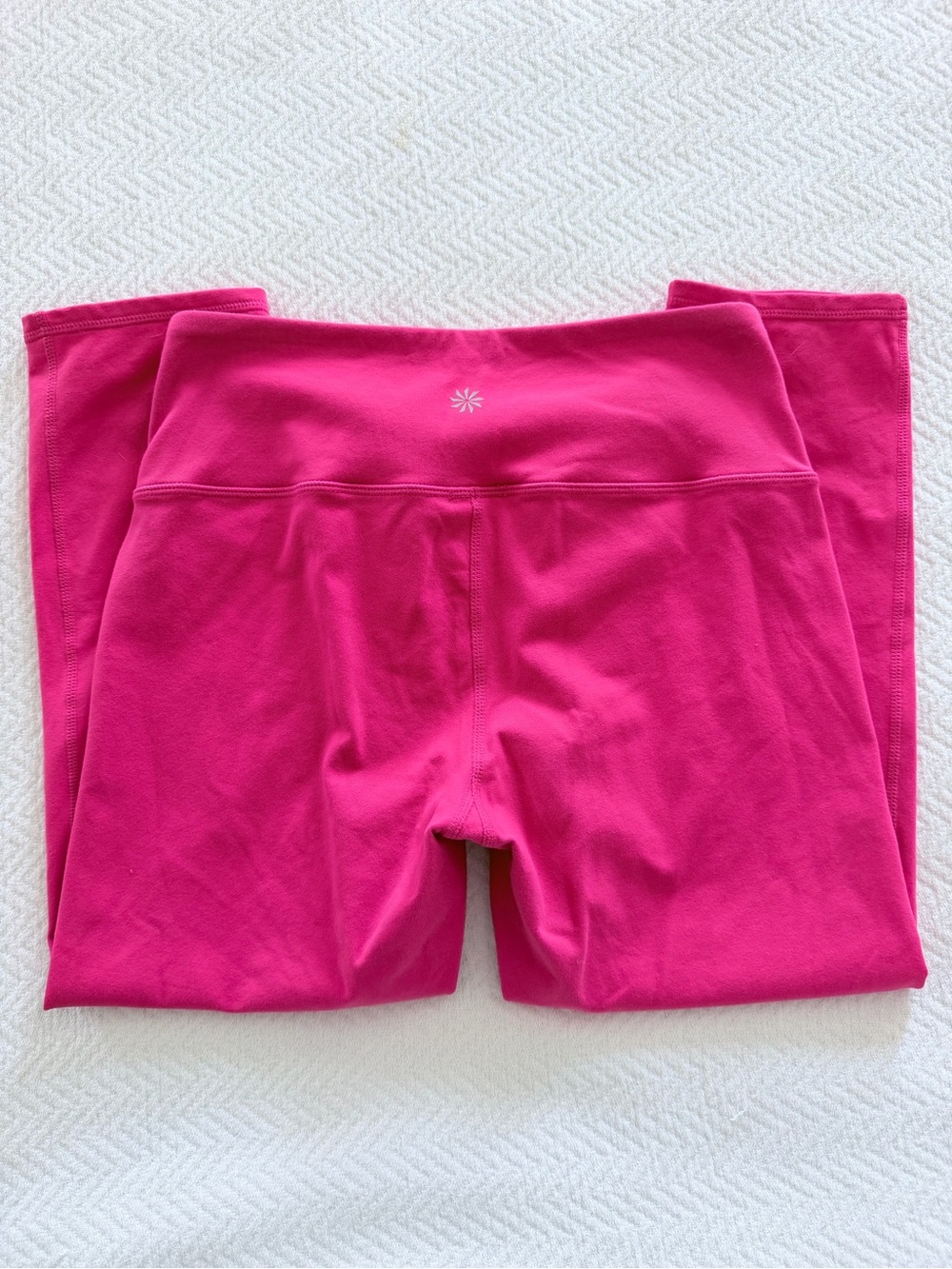 Athleta Hot Pink Leggings Capris with Reflective Logo Size S